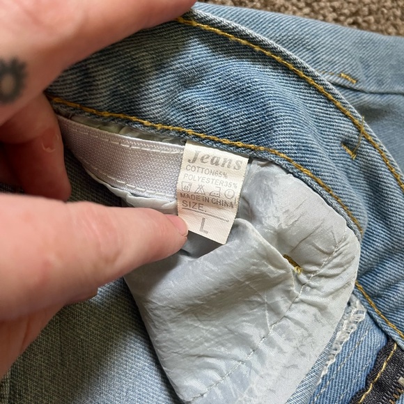 Zaful light wash denim cuffed shorts - Picture 5 of 6